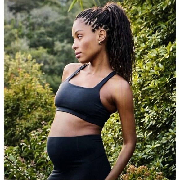 FP Movement X Hatch Never Better Square Neck Maternity Bra  Black Size XL - Picture 1 of 12